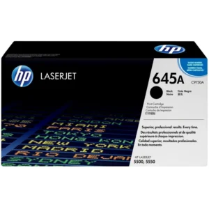 Cartouche de toner HP 645A Noir (C9730A) originale avec technologie HP Smart pour imprimante HP Color LaserJet 5500 et 5550 au meilleur prix au Maroc.