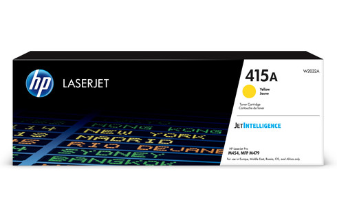 Cartouche de toner HP 415A Jaune (W2032A) originale pour imprimante HP Color LaserJet Pro M454 et MFP M479 au meilleur prix au Maroc.