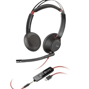 Casque professionnel Poly Blackwire 5220 stéréo au meilleur prix au Maroc